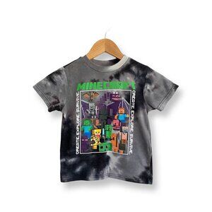Mojang Minecraft Boy's Tie Dye Short Sleeve T Shirt. Size XS